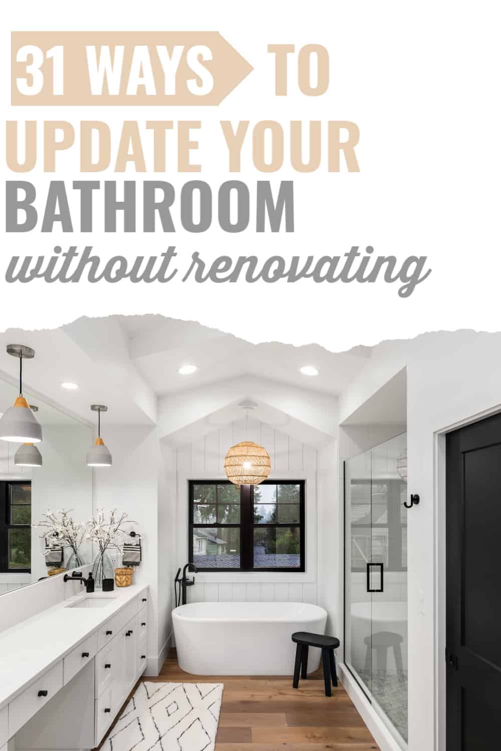 how to make an old bathroom look new/cheap bathroom updates