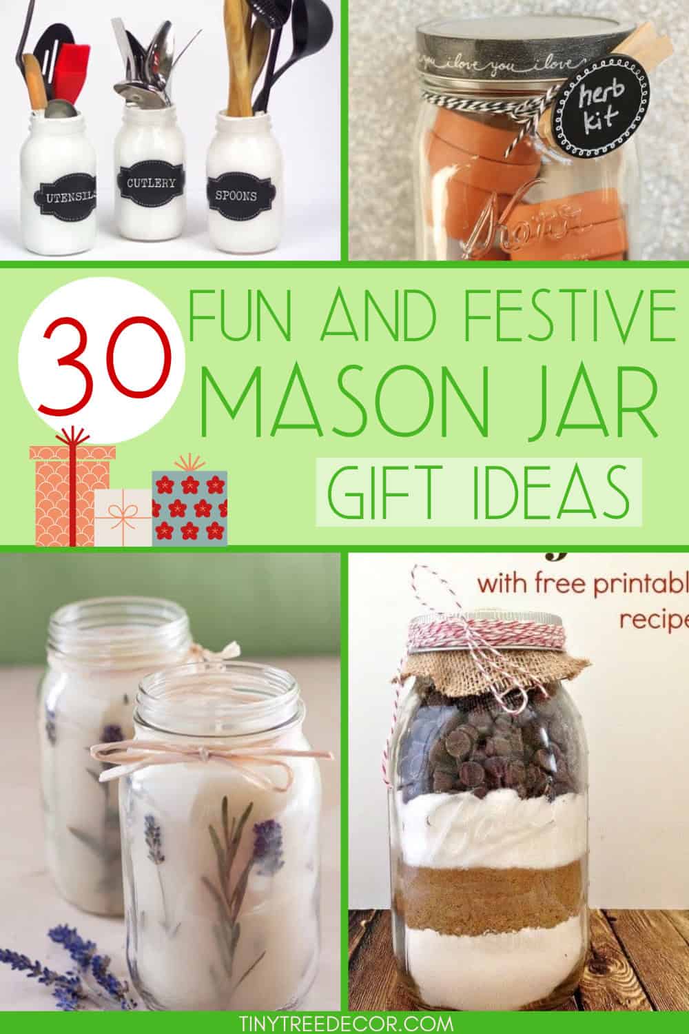 Fun and Festive Mason Jar Gift Ideas For Christmas | Tiny Tree Decor