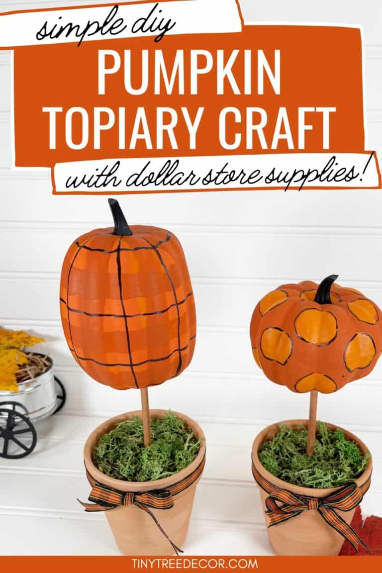 DIY Dollar Store Pumpkin Topiary Craft | Tiny Tree Decor 2025