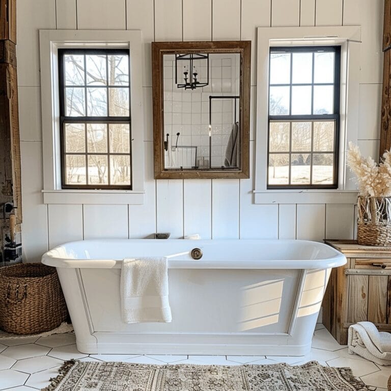 Farmhouse Bathroom Ideas: 35 Rustic Ideas for a Cozy Retreat | Tiny ...